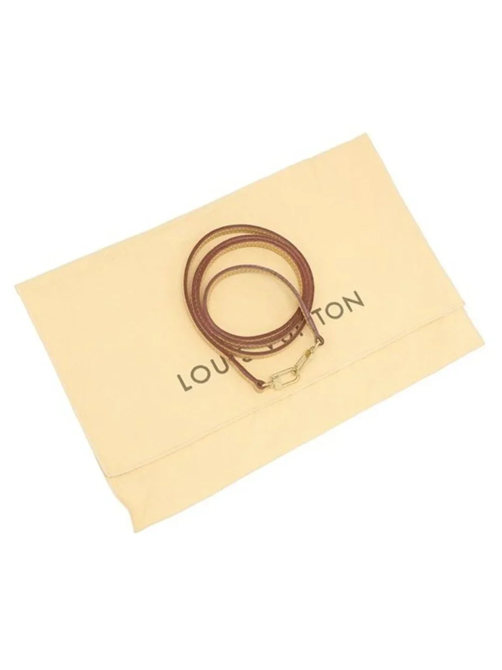 Louis Vuitton 2-Way Bag Monogram Canvas Gold Brown Chain